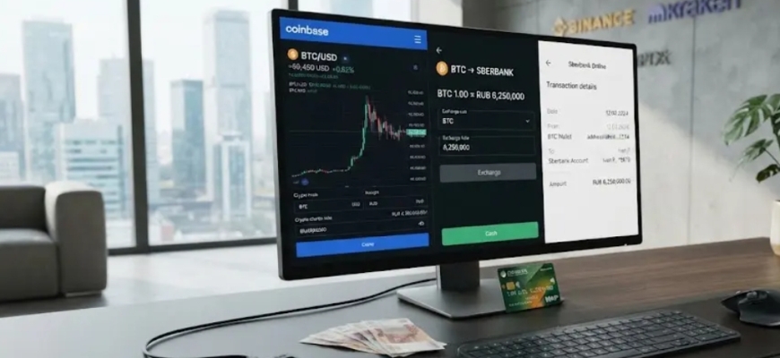 Обмен BTC на Сбербанк: нюансы проведения сделки